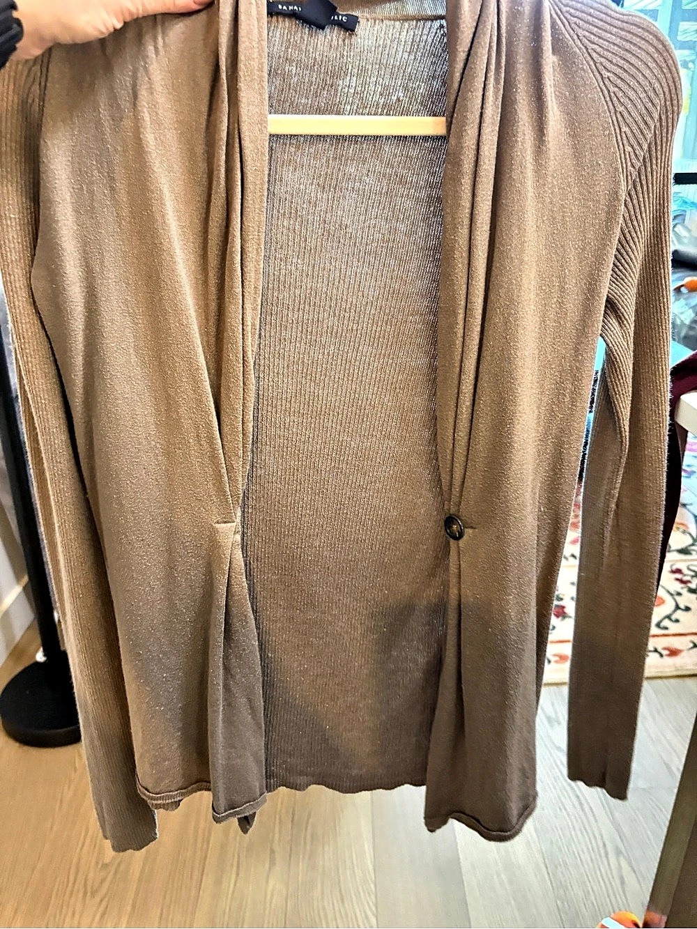 Banana Republic Cashmere Blend Cardigan in Brown Size Small